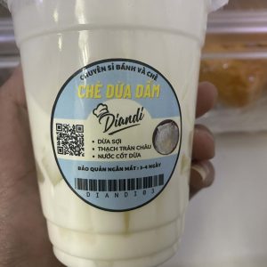 chè dừa dầm cốc